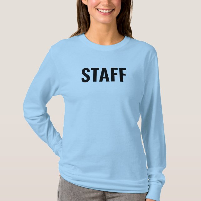 Custom Staff Crew Member Womens Long Sleeve T-Shirt (Front)