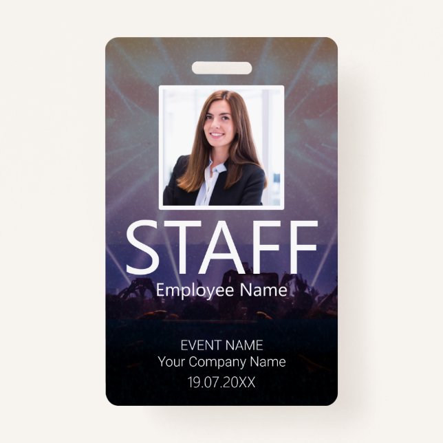 Custom Staff Event Badge (Front)