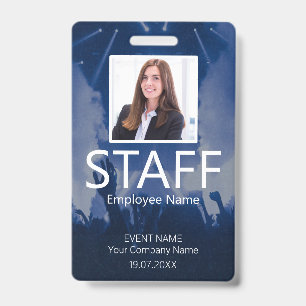 Custom Staff Event Blue Badg Badge