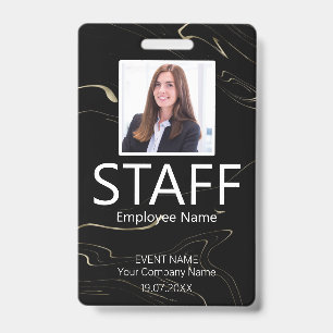 Custom Staff Event Marbling Badge