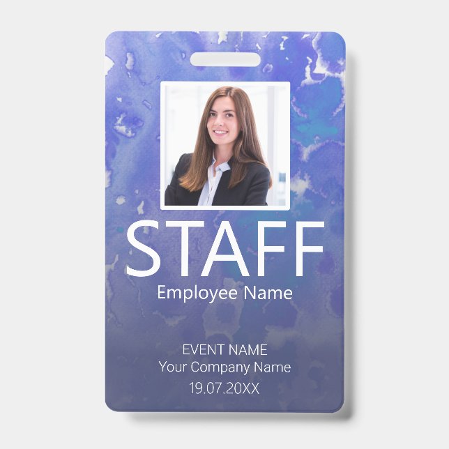 Custom Staff Event Violet Badge (Front)