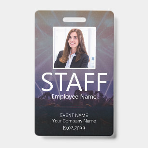 Custom Staff QR Code Event Badge