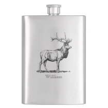 Custom Stag Flask Custom Stag Flask