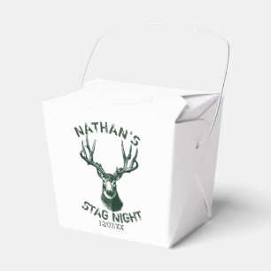 Custom Stag Night Antlers Favor Boxes