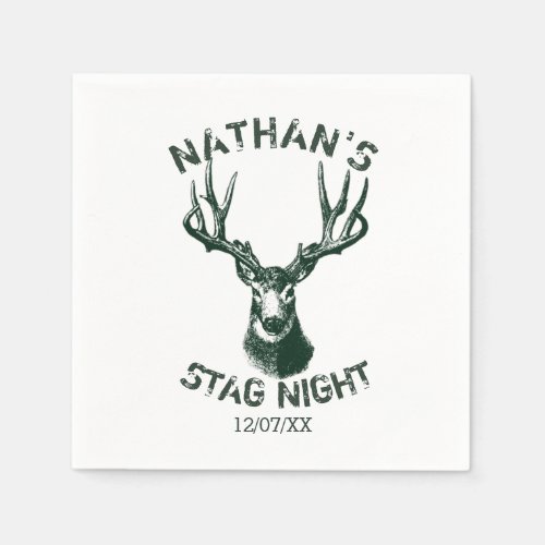 Custom Stag Night Antlers Napkins