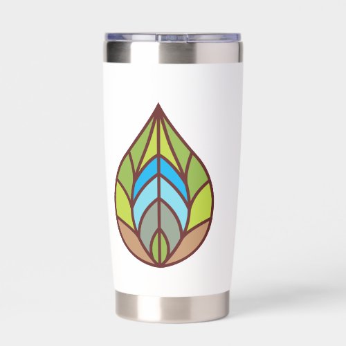 Custom Stained Glass Leaf Eco Insulated Tumbler