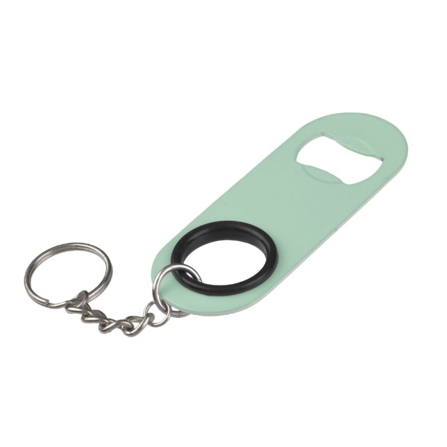 Custom Stainless Steel Bottle Opener Keychain (Front Angled)