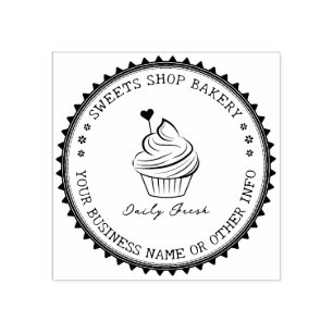 Custom Stamp   Modern&Elegant Homemade Bakery Logo