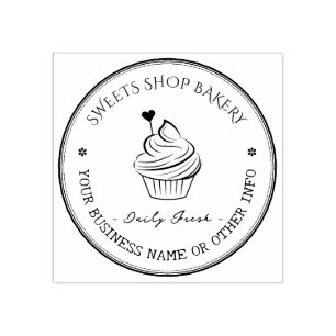Custom Stamp Rubber Elegant Homemade Bakery Logo
