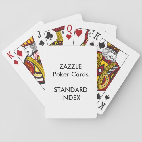 Custom STANDARD INDEX Poker Playing Cards