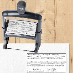 Custom Standard Notary Public Acknowledgement Self-inking Stamp