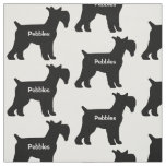 Custom Standard Schnauzer Dog Silhouette Fabric