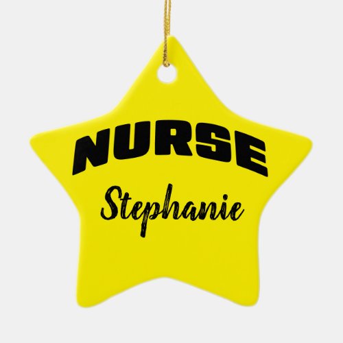 custom star nurse name Ornament
