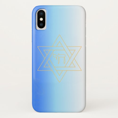 Custom Star of David and Chai _Iphone 44S case