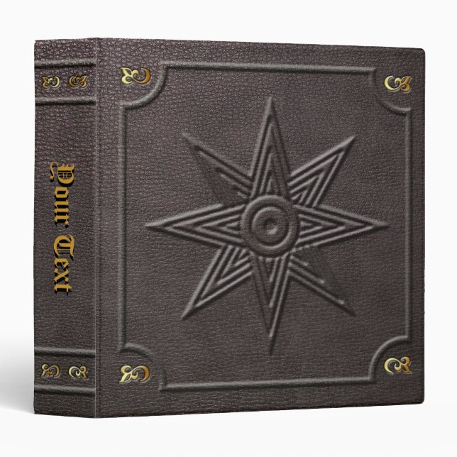 Custom Star of Ishtar Book of Shadows 3 Ring Binder (Front/Spine)
