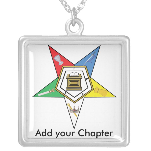 Custom Star of the OES Silver Plated Necklace (Front)