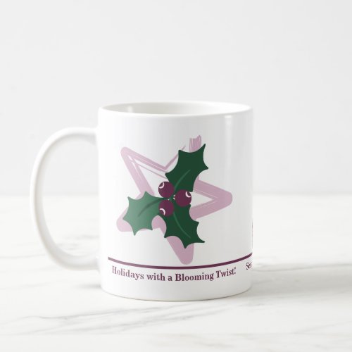 Custom Star Outline Florist Promotional  Coffee Mug