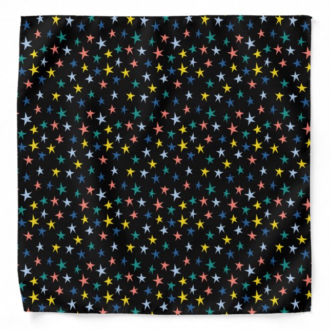 Custom Star Pattern Dog Bandana (Front)