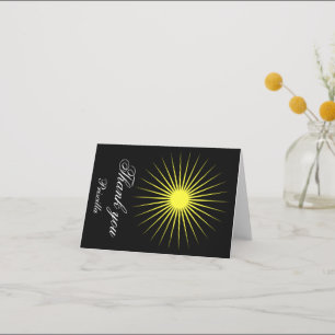 Custom Star Shine Personalized Thank You Card
