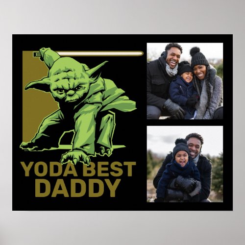 Custom Star Wars  Yoda Best Dad _ 2 Photos Poster