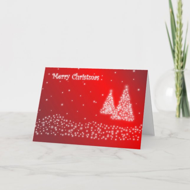 Custom STARRY MERRY CHRISTMAS SEASON'S GREETING Holiday Card (Front)