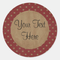 Custom Stars Round Product Sticker