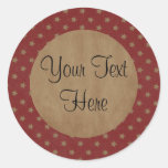 Custom Stars Round Product Sticker