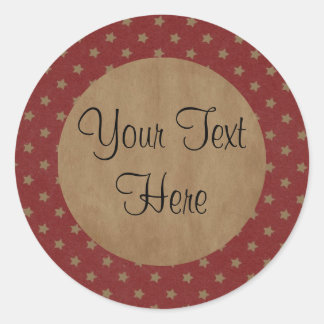 Custom Stars Round Product Sticker