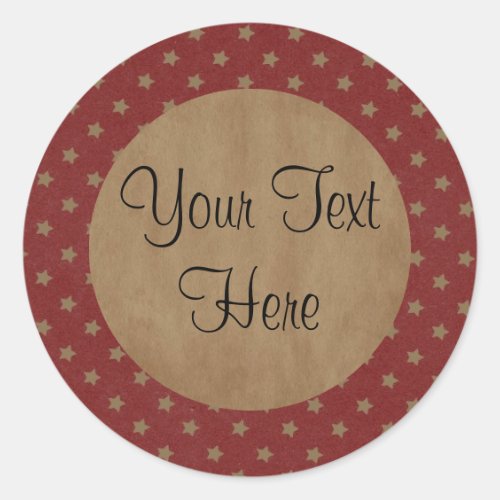 Custom Stars Round Product Sticker