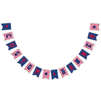 Custom Stars Stripes 4th of July Patriotic Banner