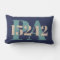 Custom State and ZIP Code Throw Pillow Navy Blue