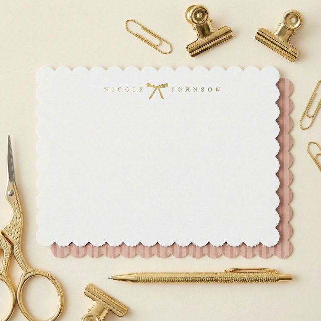 Custom Stationery Note Card with Bow For Her (Creator Uploaded)