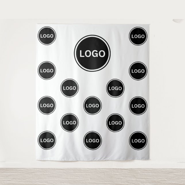 Custom Step and Repeat Logo Wall Photo Backdrop (Front)