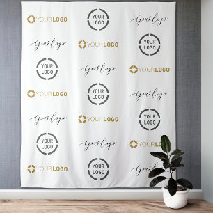 Custom Step & Repeat Three Logo Event Backdrop