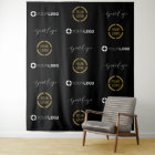 Custom Step & Repeat Three Logo Event Backdrop