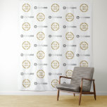 Custom Step &amp; Repeat Two Logo Event Backdrop at Zazzle