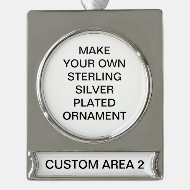 Custom Sterling Silver Plated Christmas Ornament (Front)