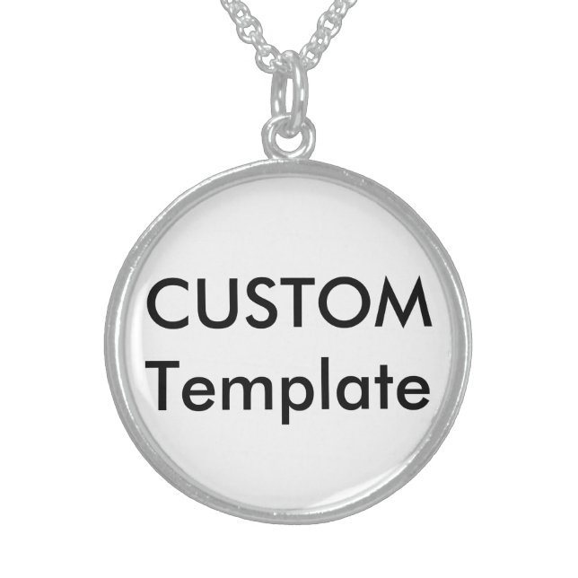Custom Sterling Silver Round Necklace (Front)