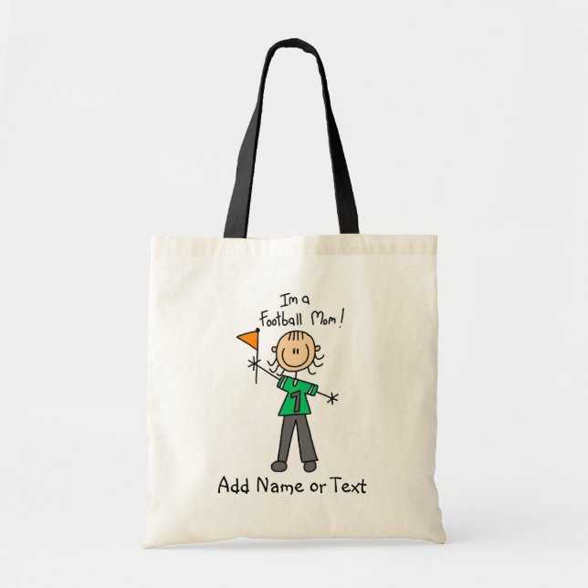 Custom Stick Figure Football Mom Bag (Front)