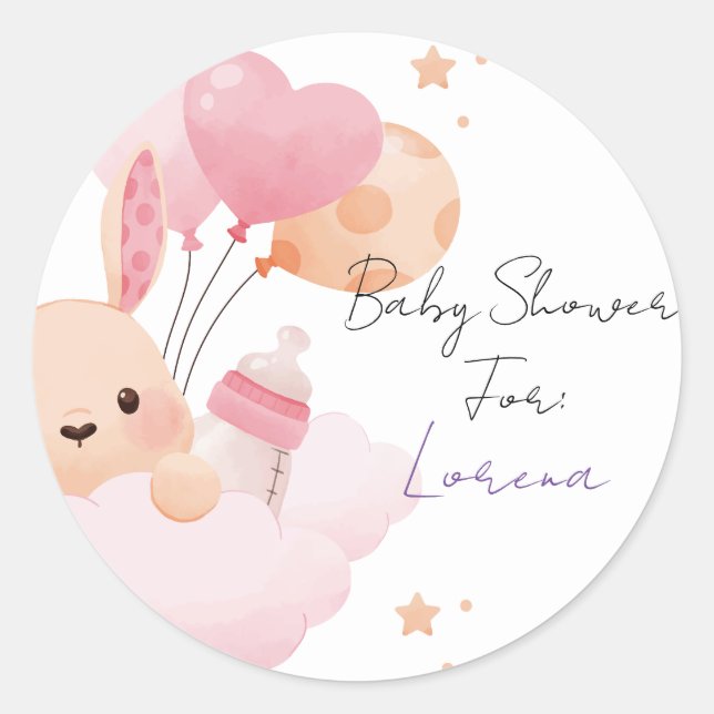 Custom Sticker Baby Shower (Front)