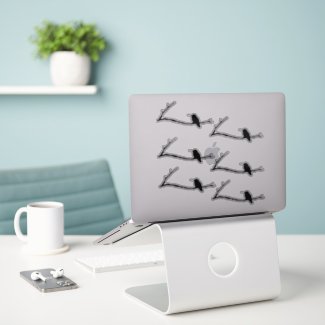 Custom Sticker - Hummingbird on Branch