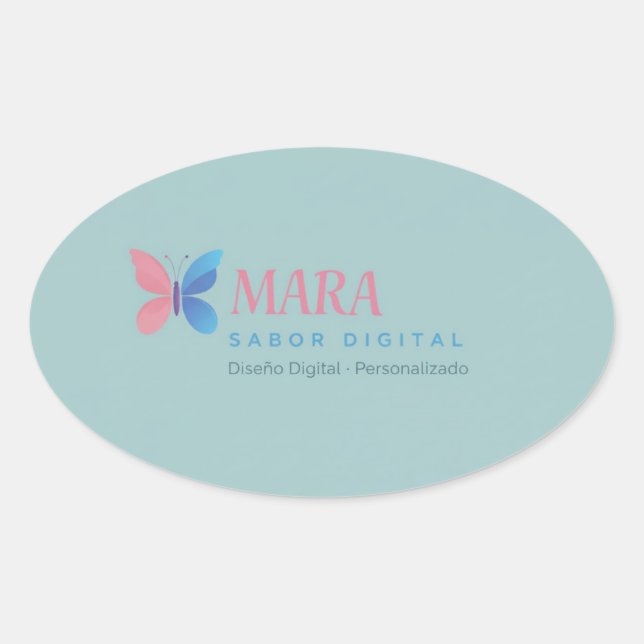 Custom sticker with modern design (Front)