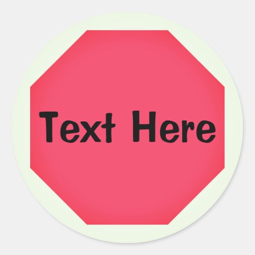 Custom Stop Sign Emoji Classic Round Sticker
