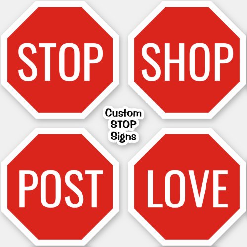 Custom STOP Sign Stickers