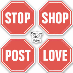 Custom STOP Sign Stickers