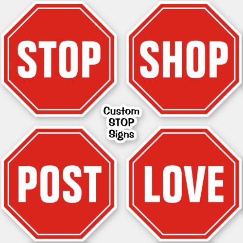 Custom STOP Sign Stickers
