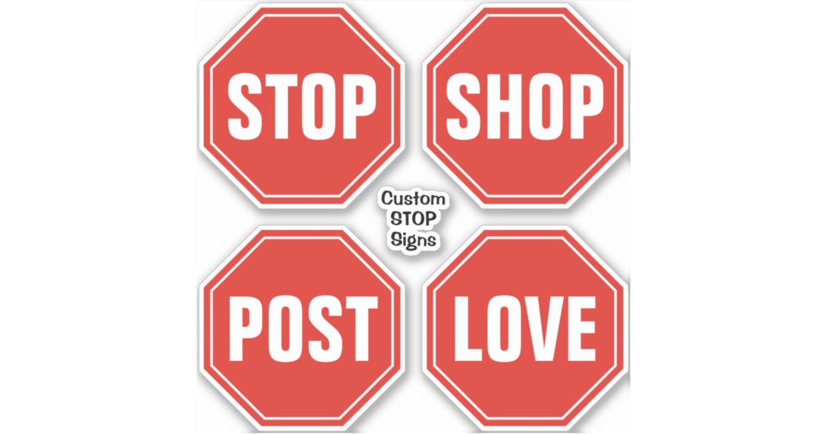 Custom Stop Sign Stickers 