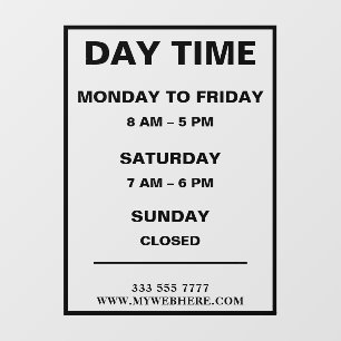 Custom Store Hours Open Closed door sign