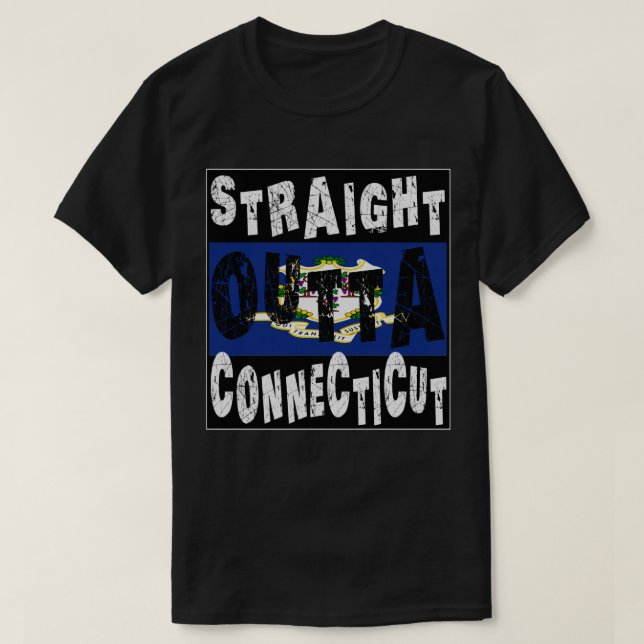 CUSTOM Straight Outta Connecticut Meme Tee (Design Front)
