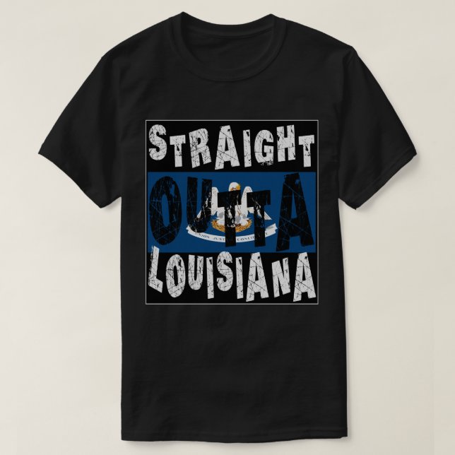 CUSTOM Straight Outta Louisiana Meme Tee (Design Front)